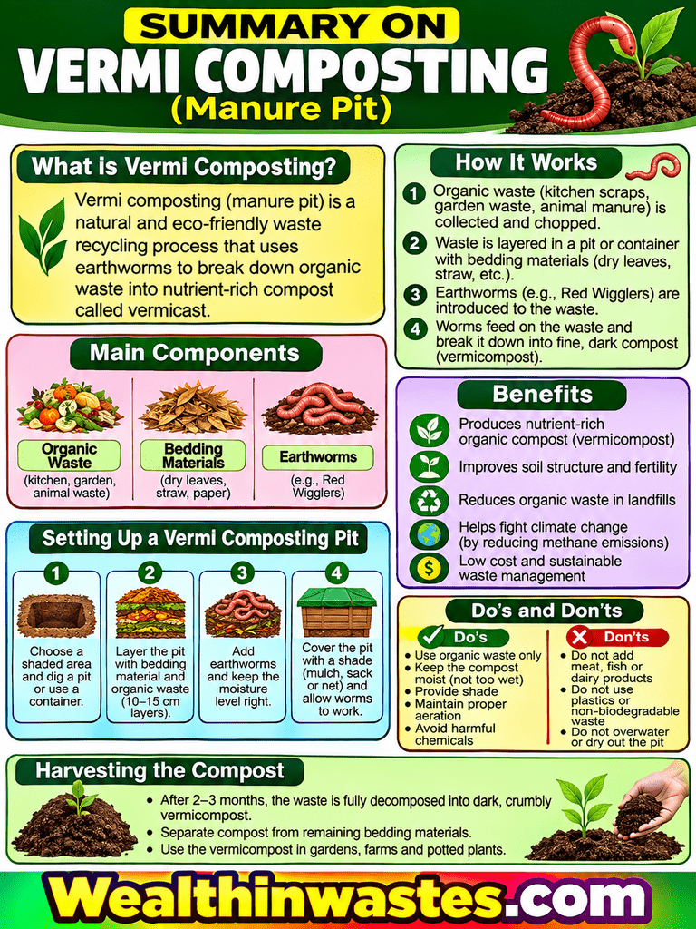 Vermi Composting (Manure Pit)
