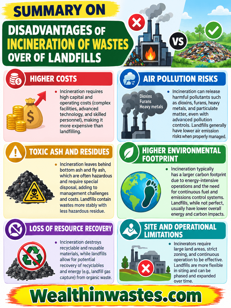 Advantages of Incineration of Wastes over of Landfills