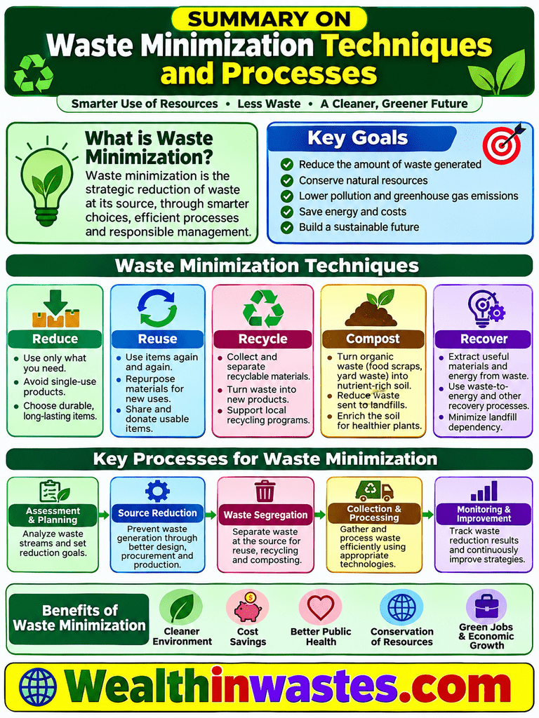 Waste Minimization Techniques and Processes