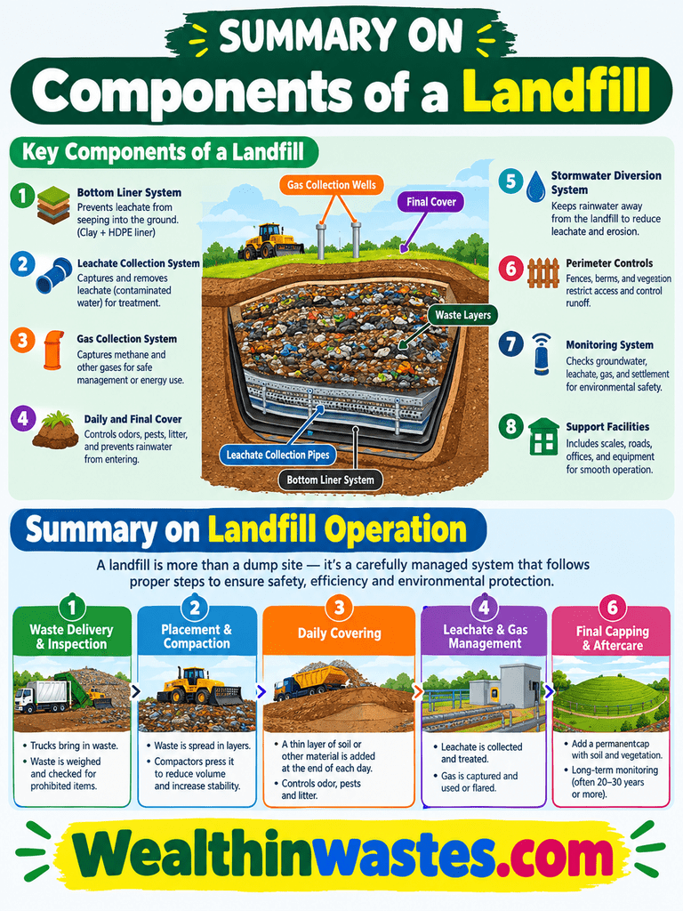Components of a Landfill and Landfill Operation Guide