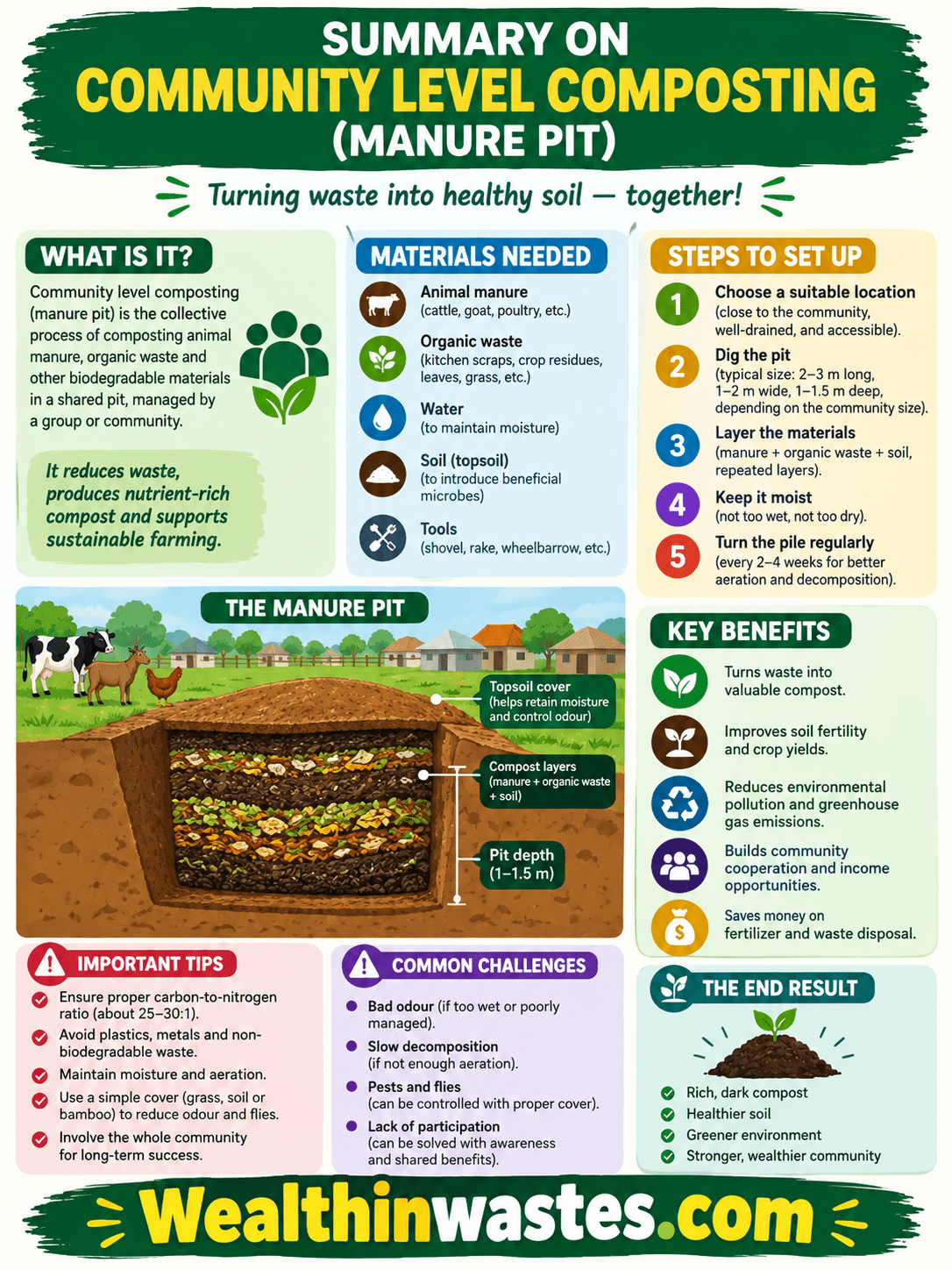 Community Level Composting Manure Pit Summary