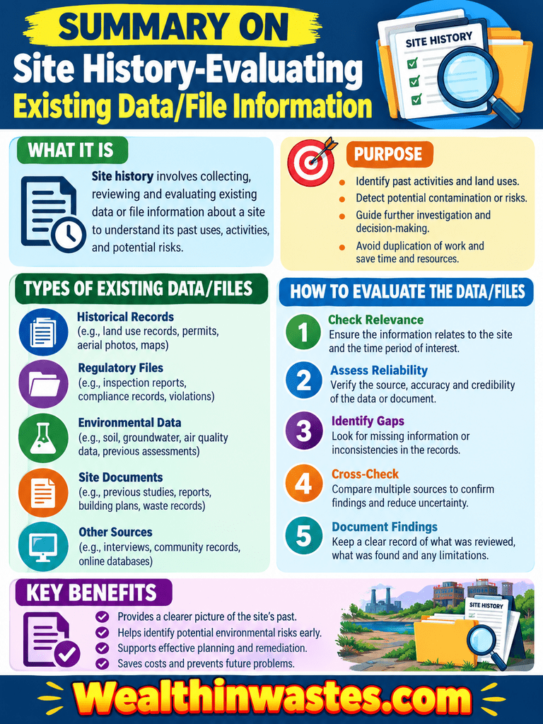 Site History-Evaluating Existing Data/File Information