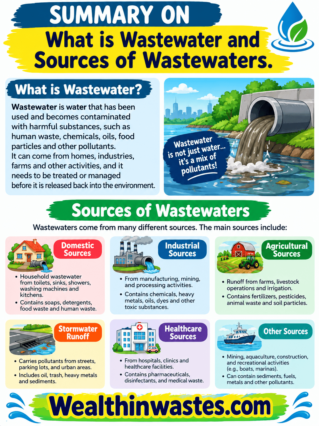 What is Wastewater and Sources of Wastewaters