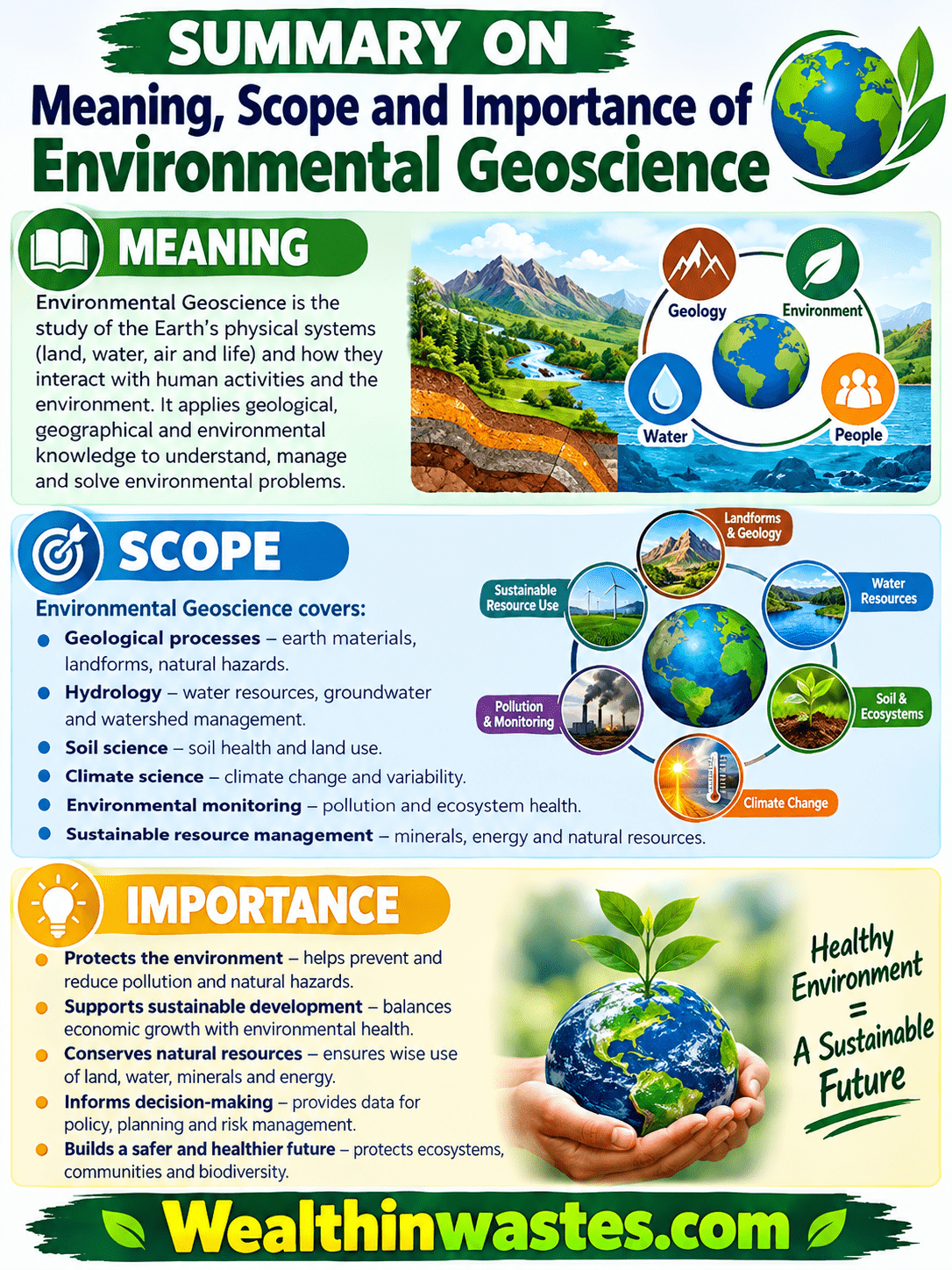 Meaning, Scope and Importance of Environmental Geoscience