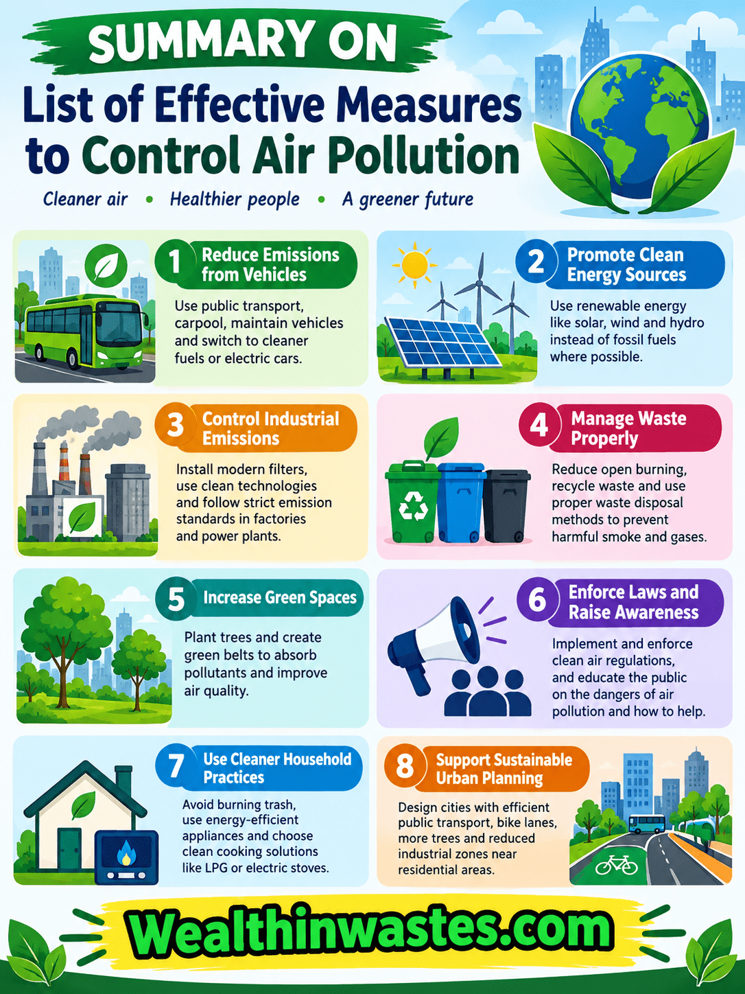 List of Effective Measures to Control Air Pollution