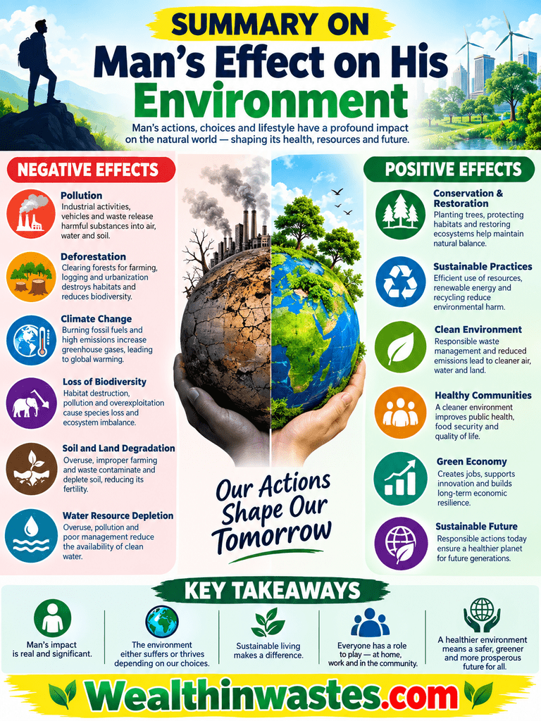 Man’s Effect on His Environment and Its Major Impacts
