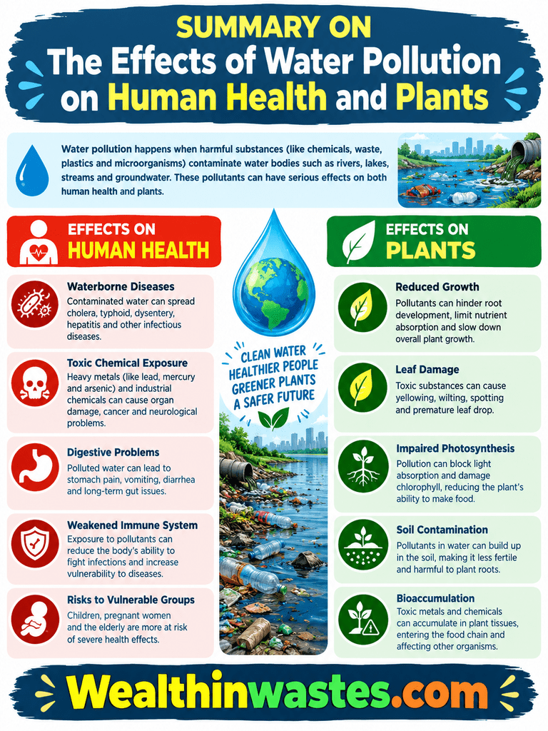 Les Effets de la Pollution de l'Eau sur la Santé Humaine et de Plantes
