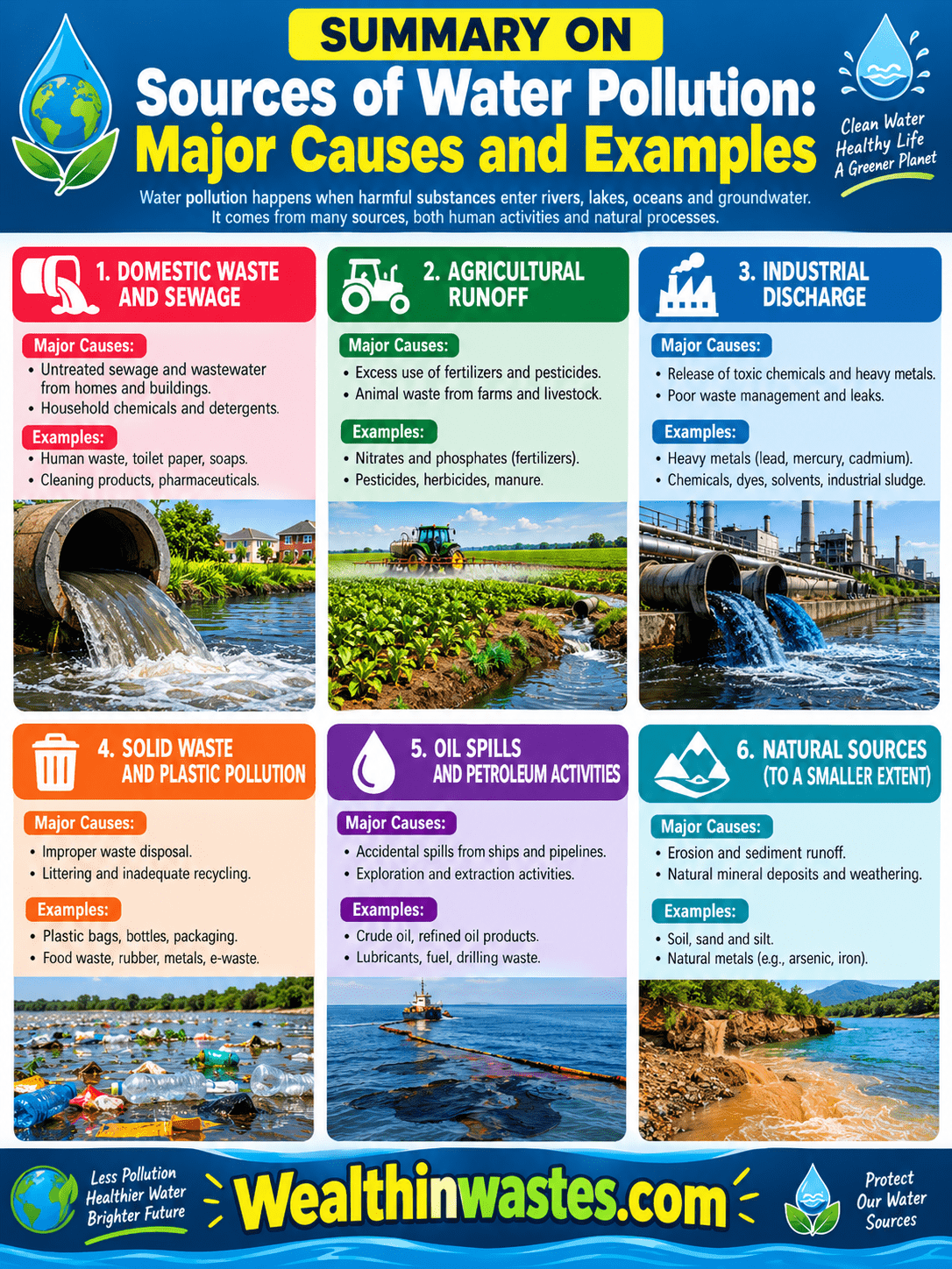Sources of Water Pollution: Major Causes and Examples