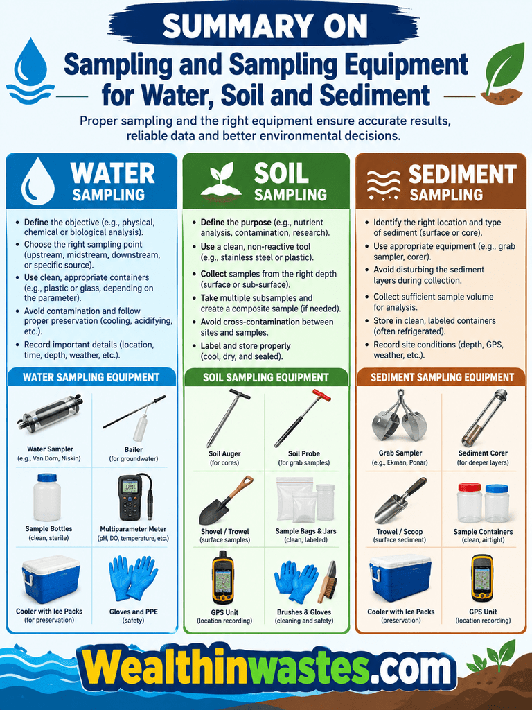 Sampling and Sampling Equipment for Water, Soil and Sediment