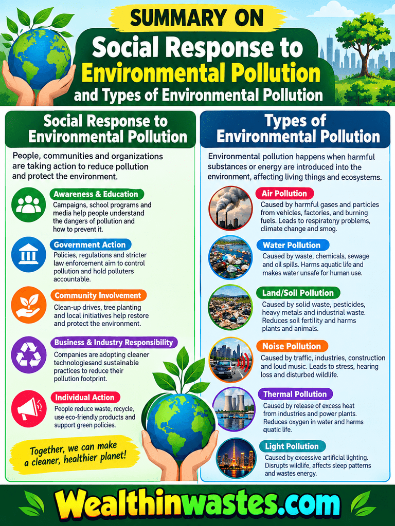 La Réponse sociale à la Pollution de l'Environnement et les Types de Pollution de l'Environnement