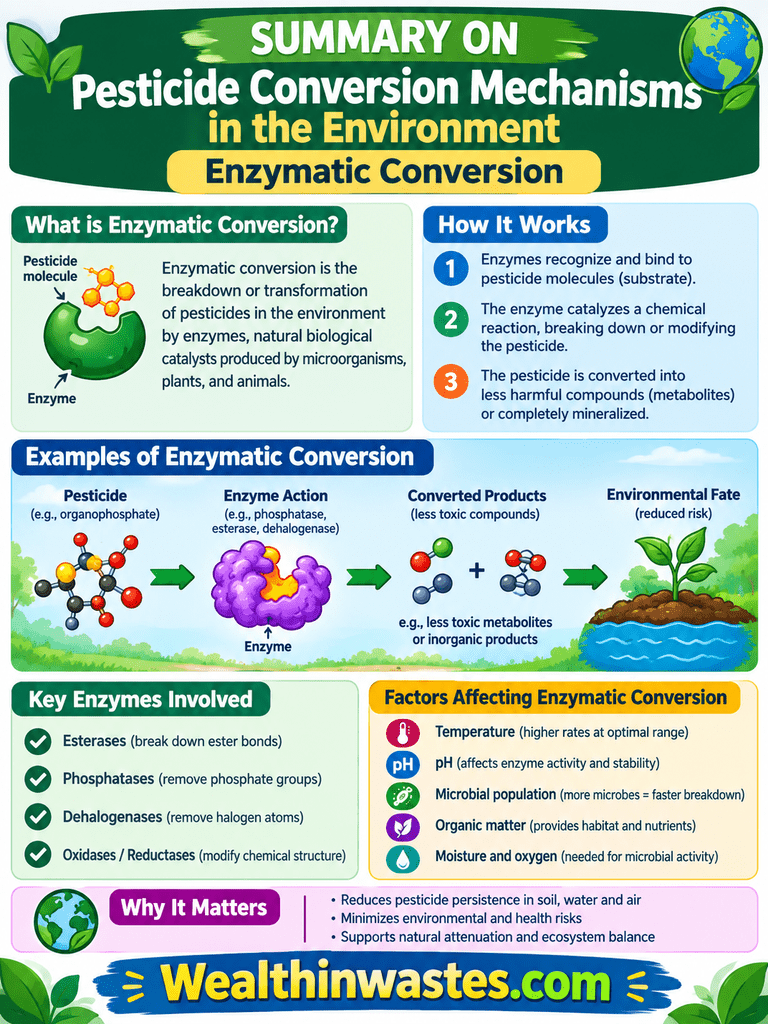 Pesticide Conversion Mechanisms in the Environment Enzymatic Conversion