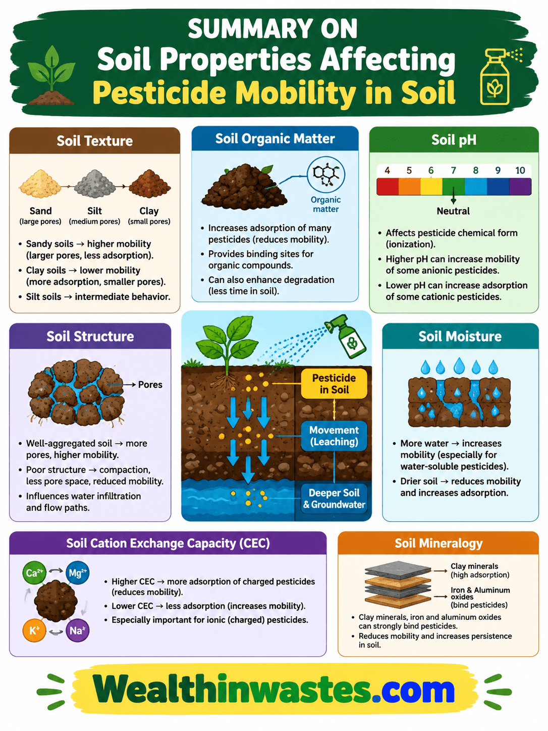Soil Properties Affecting Pesticide Mobility in Soil