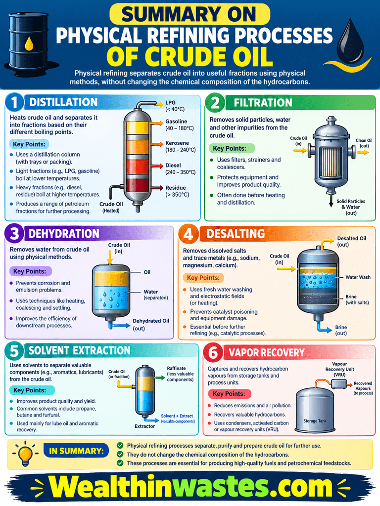 Physical Refining Processes of Crude Oil