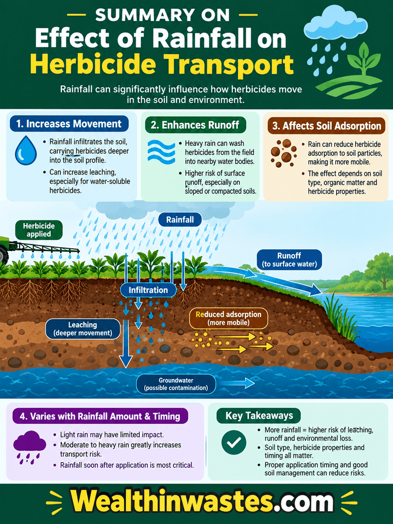 Effet de la Pluviométrie sur l'Herbicide de Transport