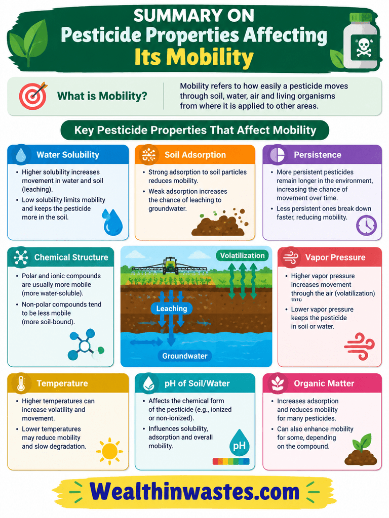 Pesticide Properties Affecting Its Mobility