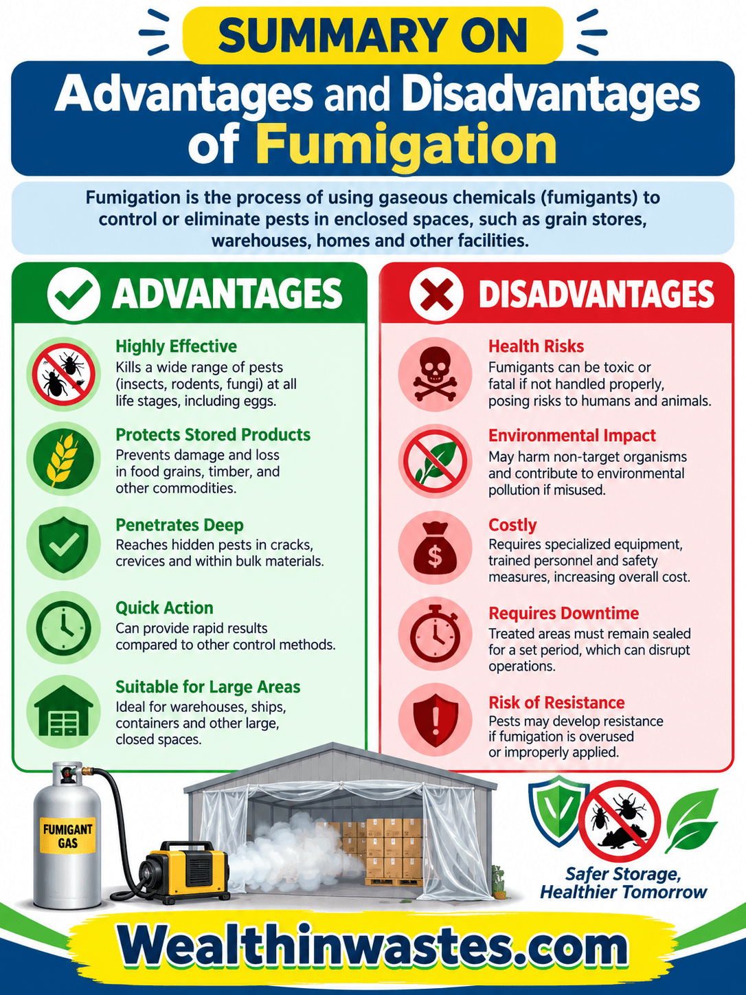 Advantages and Disadvantages of Fumigation