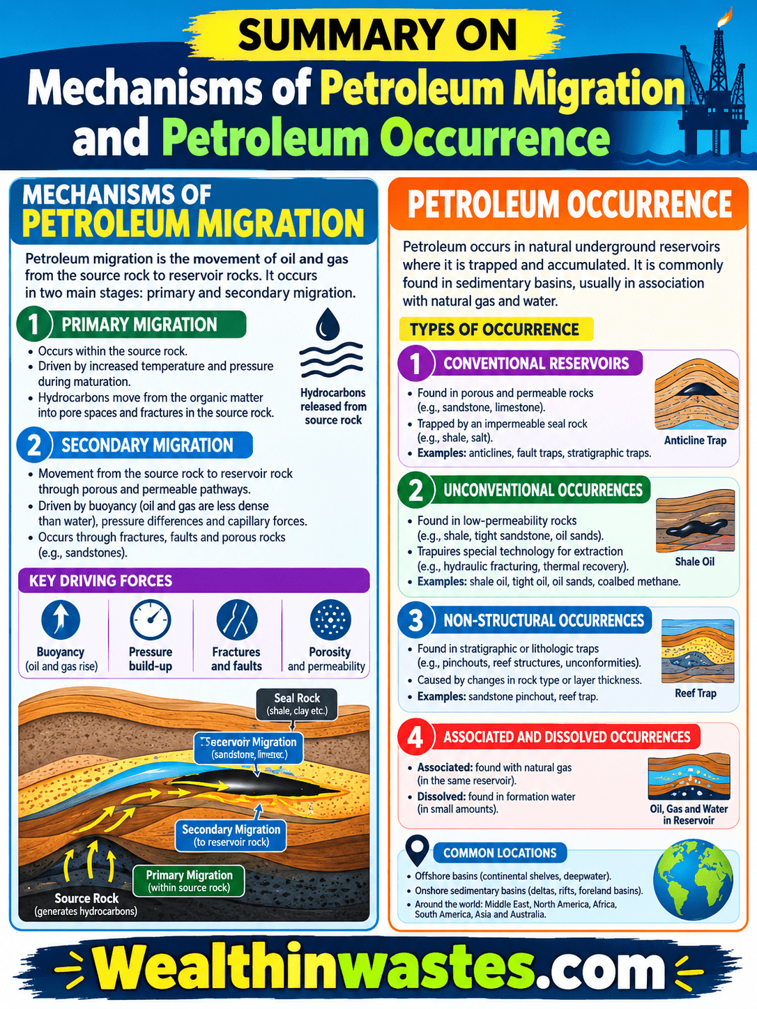 Mechanisms of Petroleum Migration and Petroleum Occurrence