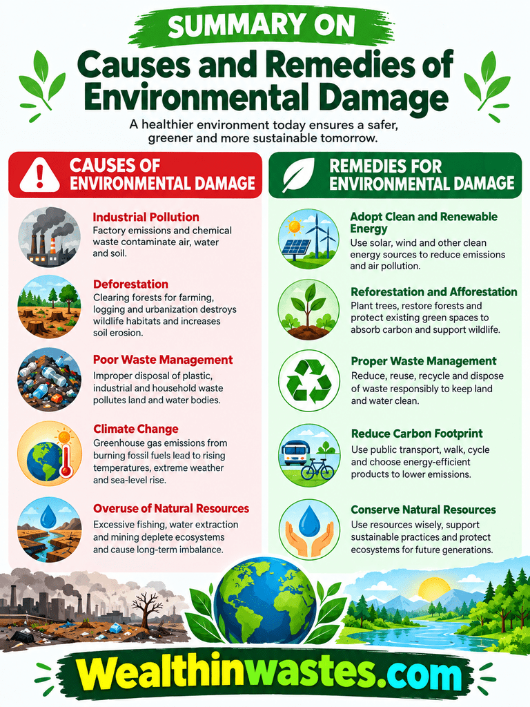 Causes and Remedies of Environmental Damage