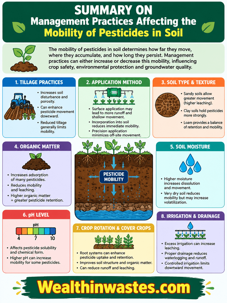 Management Practices Affecting the Mobility of Pesticides in Soil