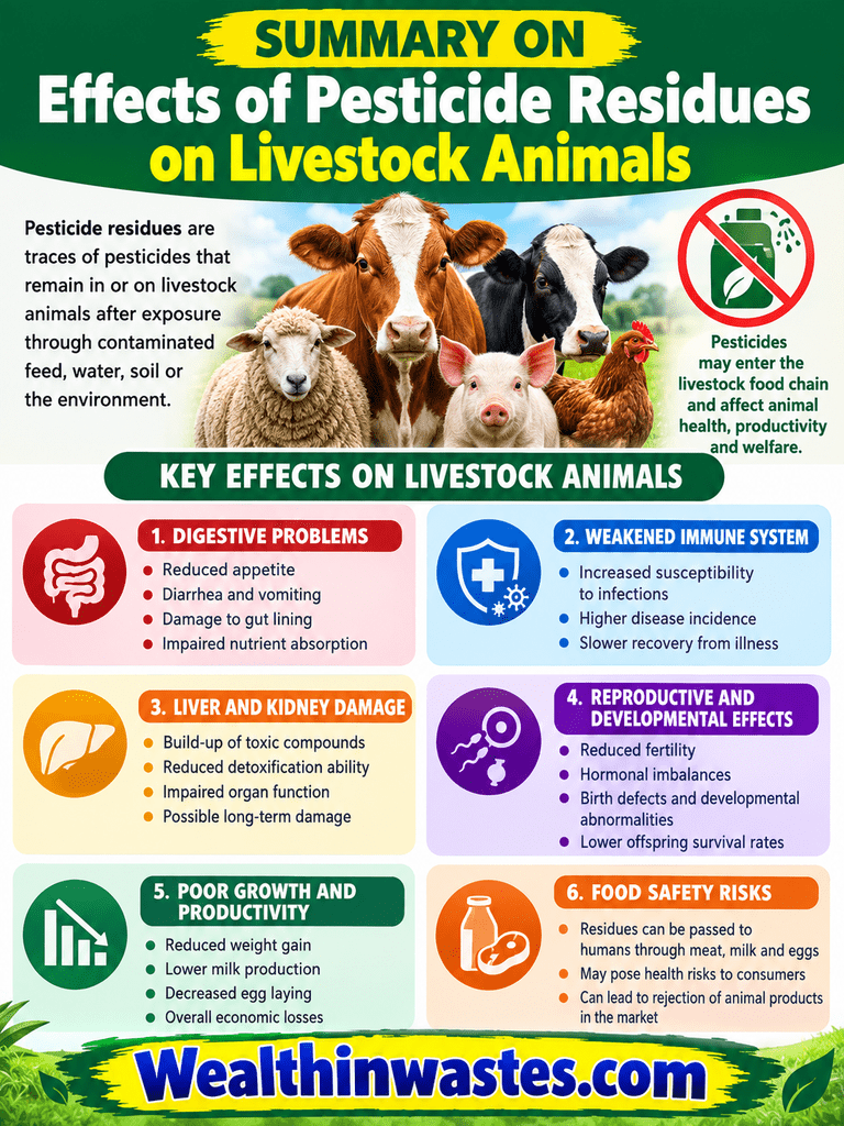 Effets des Résidus de Pesticides sur les Animaux d'Élevage