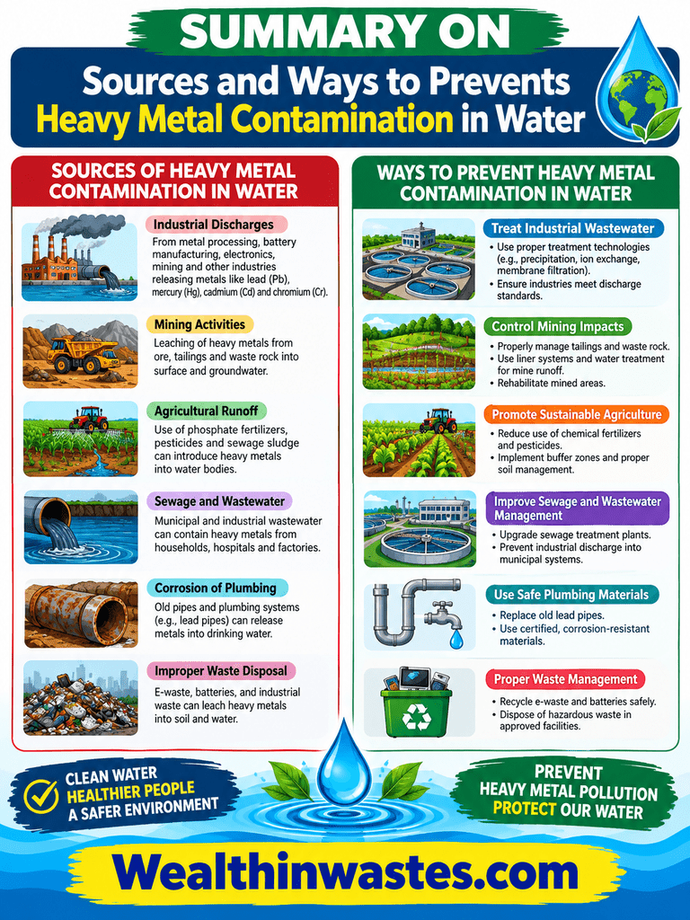 Sources and Ways to Prevents Heavy Metal Contamination in Water