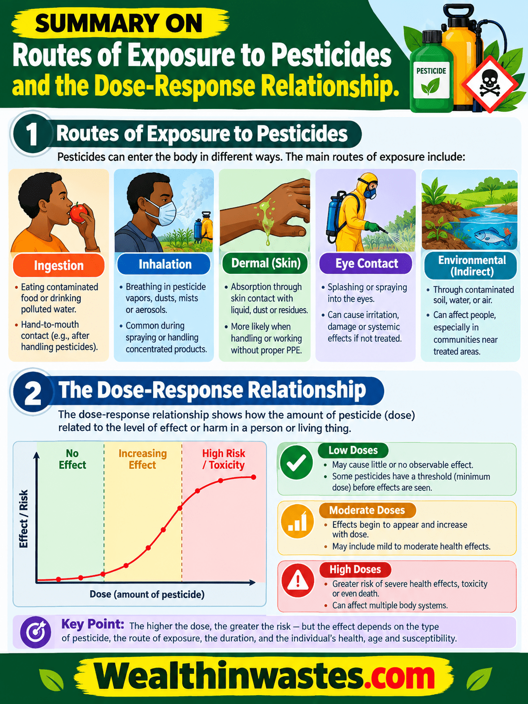 Routes of Exposure to Pesticides and the Dose-Response Relationship