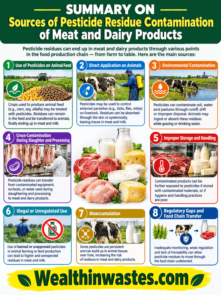 Les Sources de Résidus de Pesticides Contamination de la Viande et des Produits Laitiers