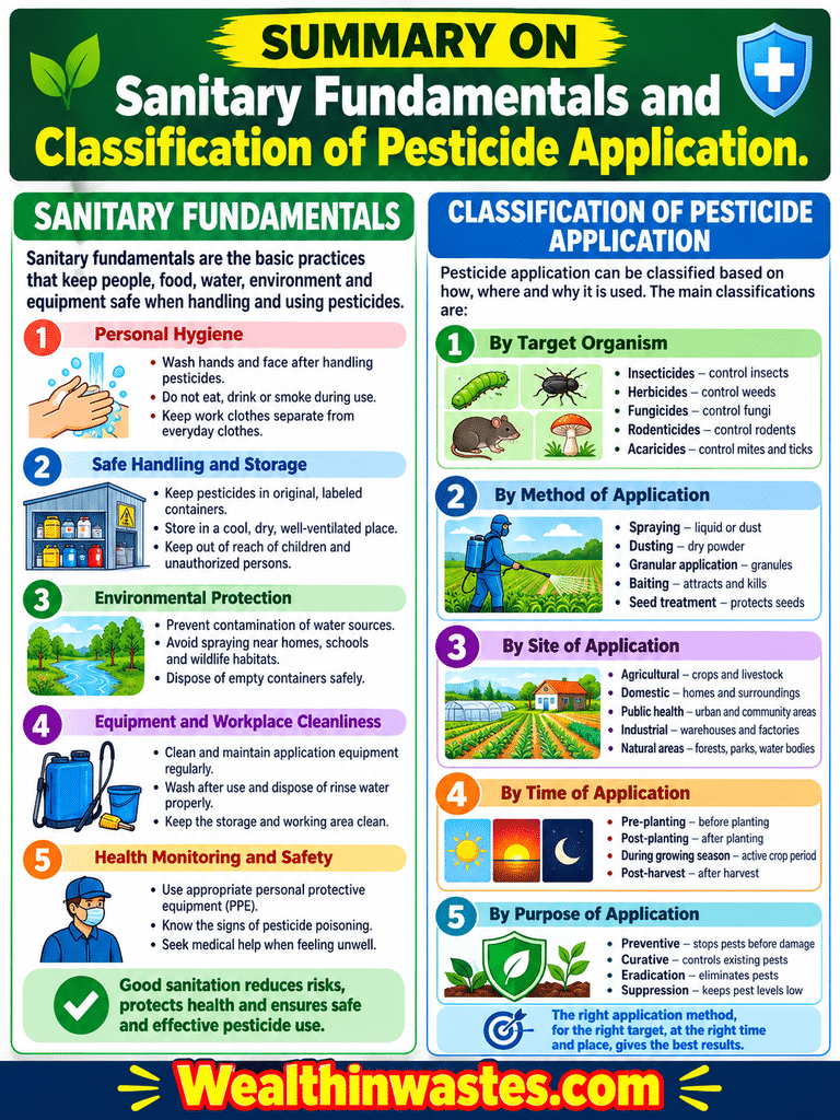 Sanitary Fundamentals and Classification of Pesticide Application