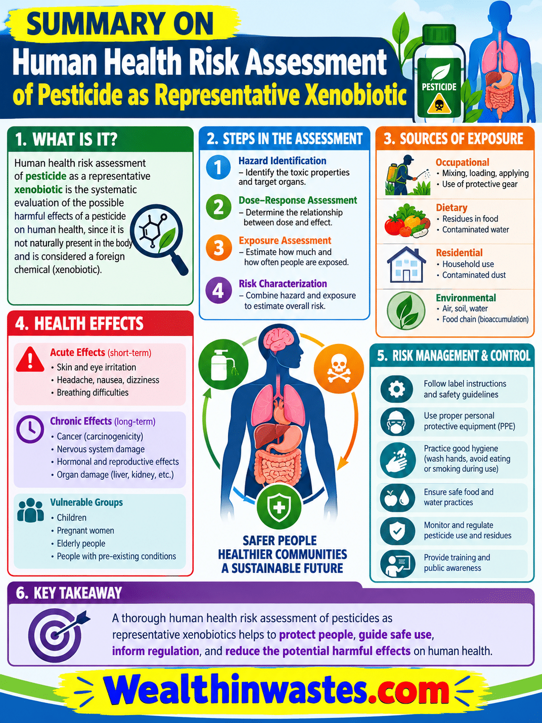 Human Health Risk Assessment of Pesticide as Representative Xenobiotic