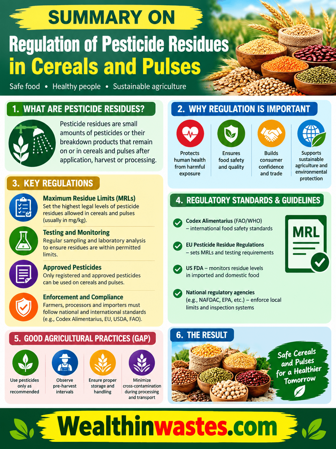 Regulation of Pesticide Residues in Cereals and Pulses