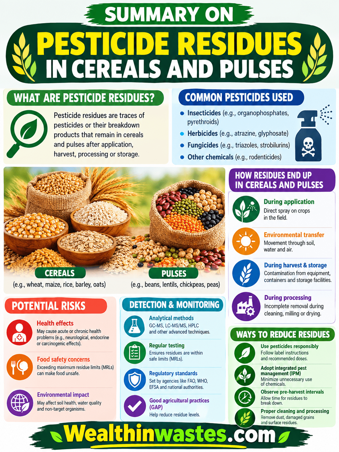 Pesticide Residues in Cereals and Pulses