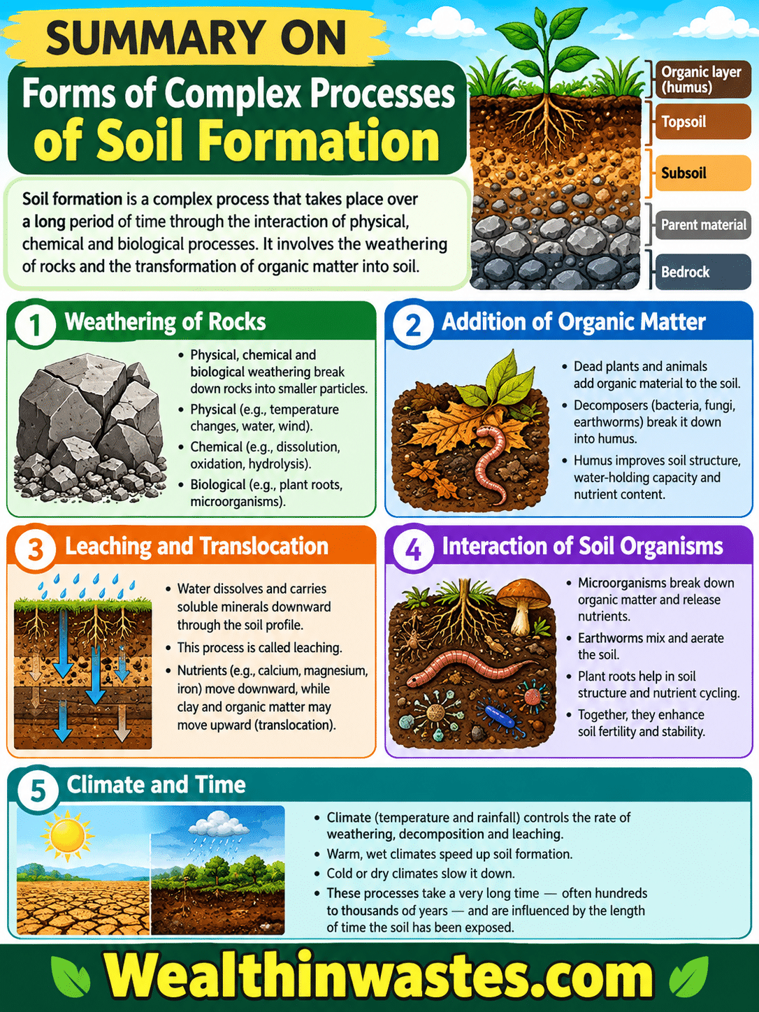 Les formes de Complexes Processus de Formation du Sol