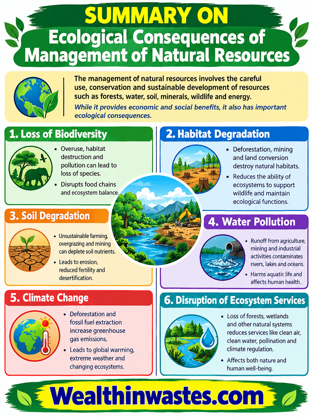 Ecological Consequences of Management of Natural Resources