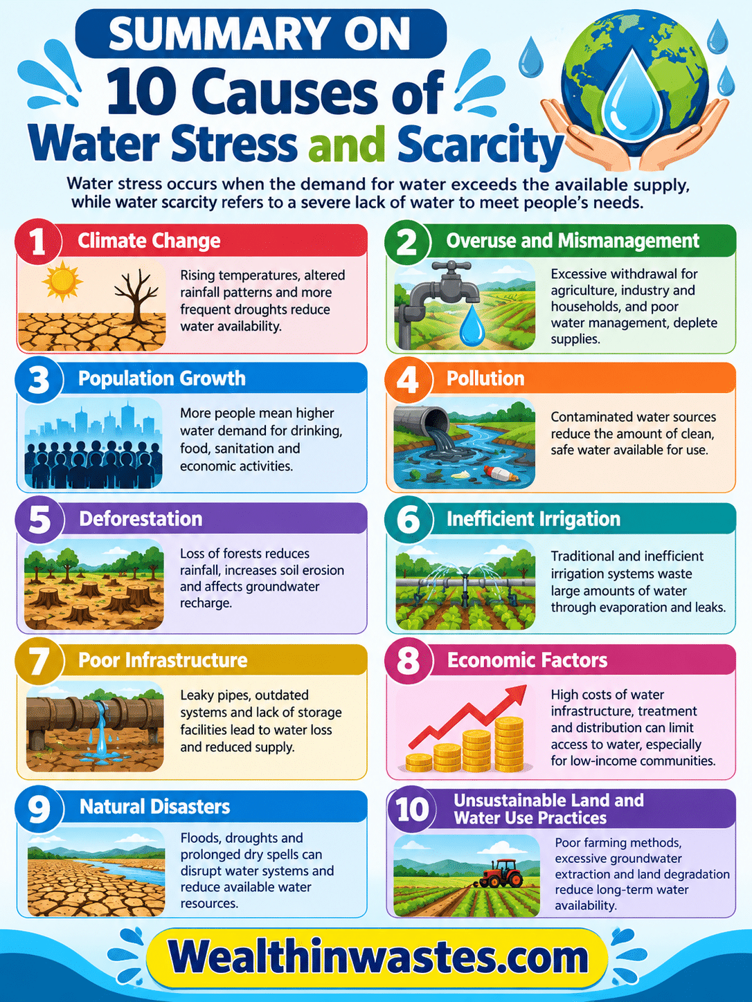 Causes of Water Stress and Scarcity