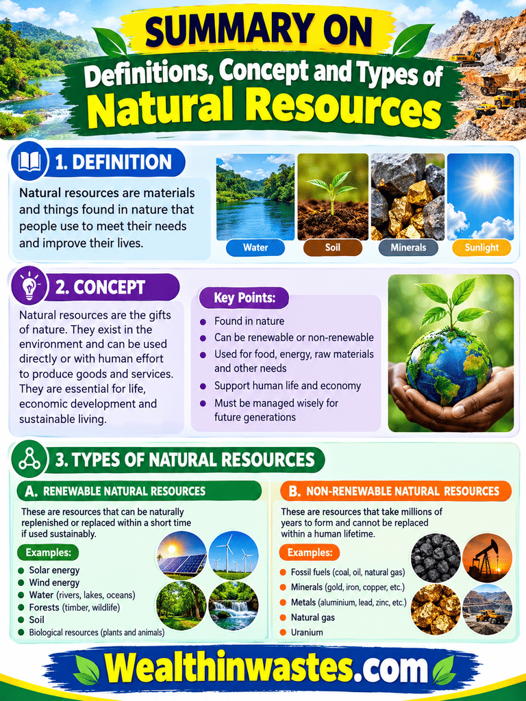Definitions, Concept and Types of Natural Resources