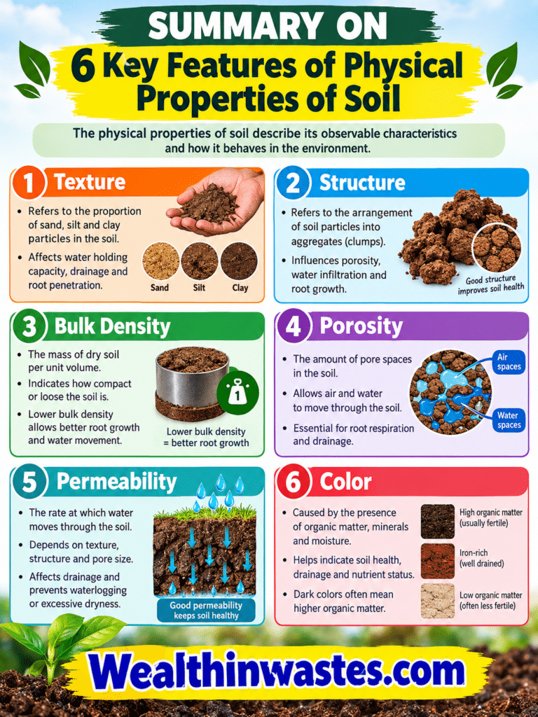 6 principales Caractéristiques des Propriétés Physiques du Sol