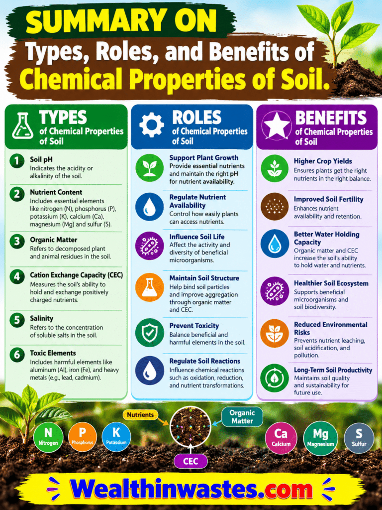 Types, Rôles et les Avantages des Propriétés Chimiques du Sol