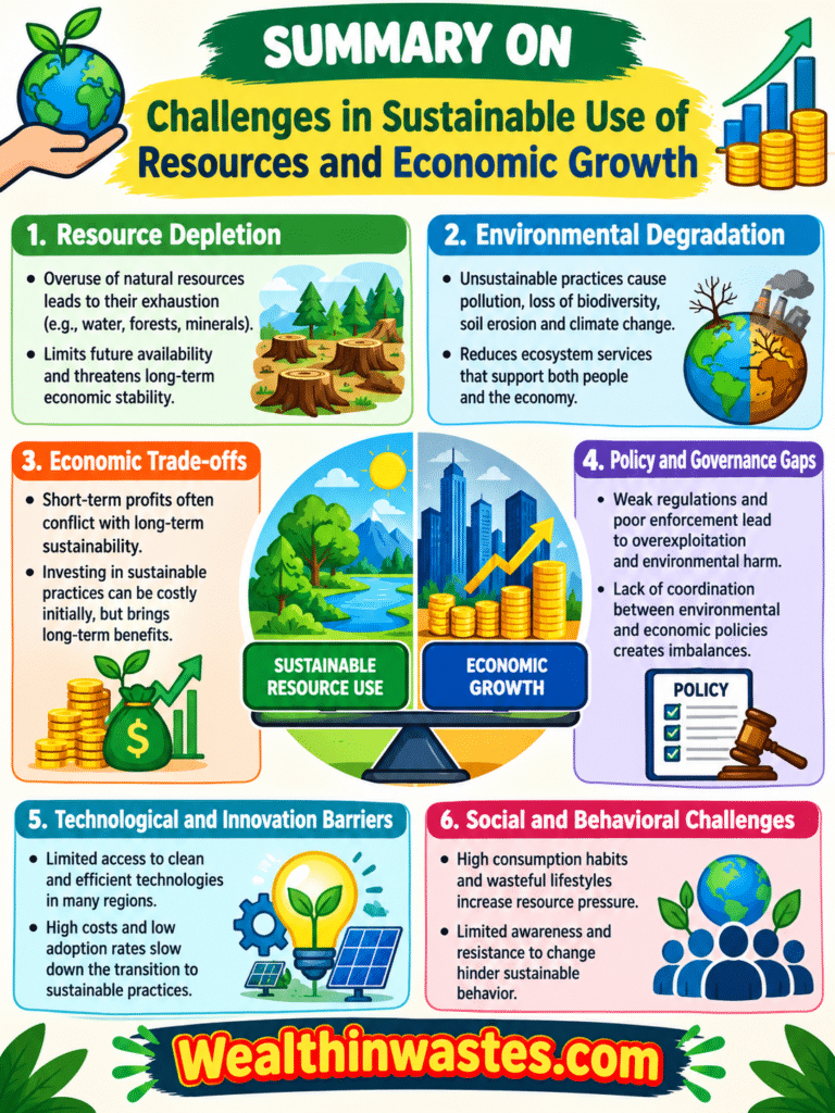 Challenges in Sustainable Use of Resources and Economic growth