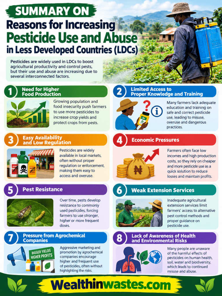 Reasons for Increasing Pesticide Use and Abuse in Less Developed Countries (LDCs)