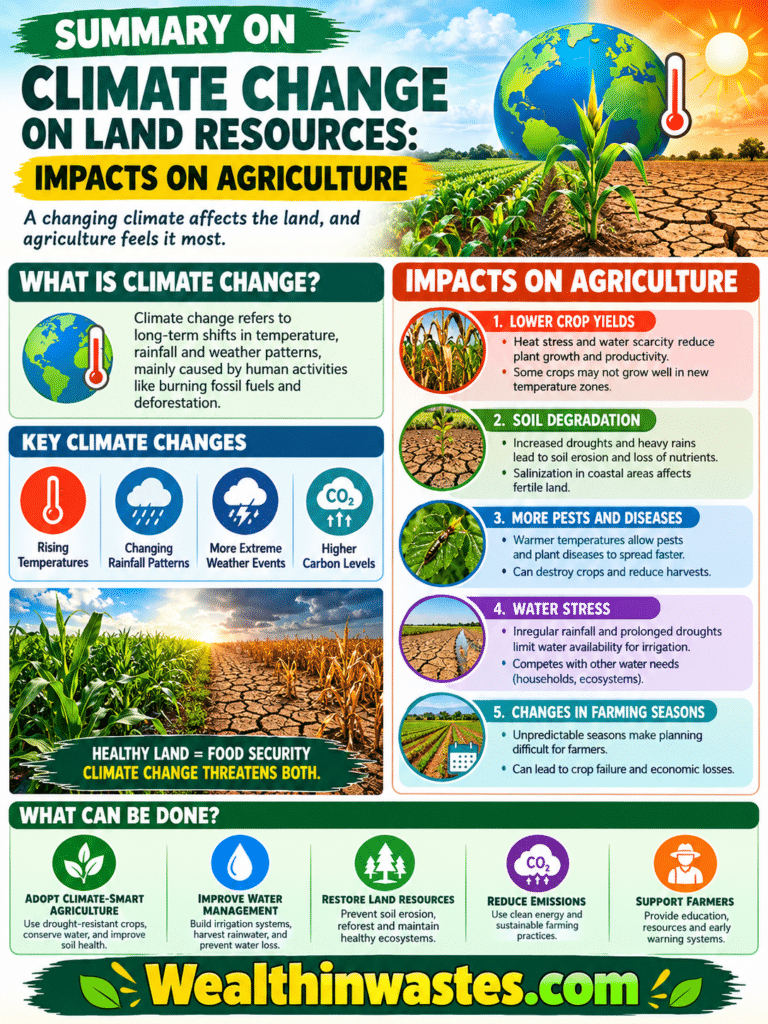 Changement climatique sur les Ressources en Terres: Impacts sur l'Agriculture