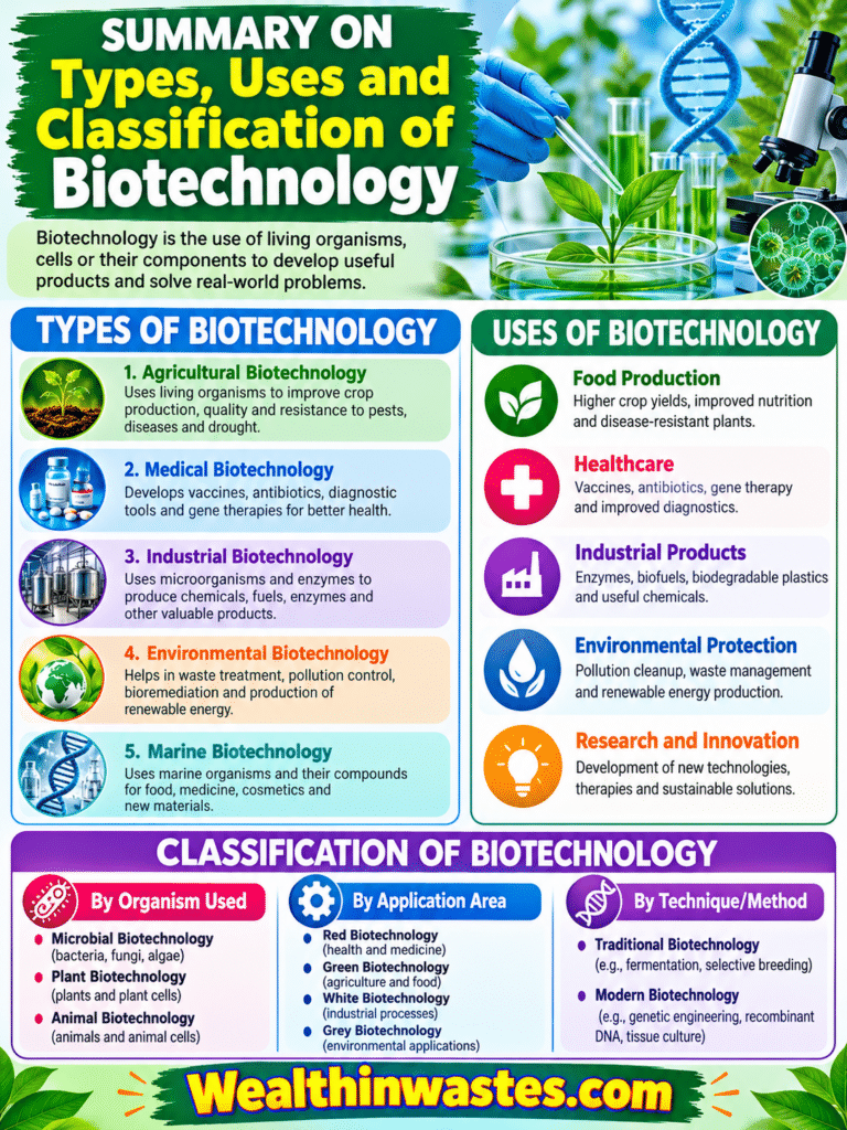 Les Types, les Utilisations et la Classification de la Biotechnologie