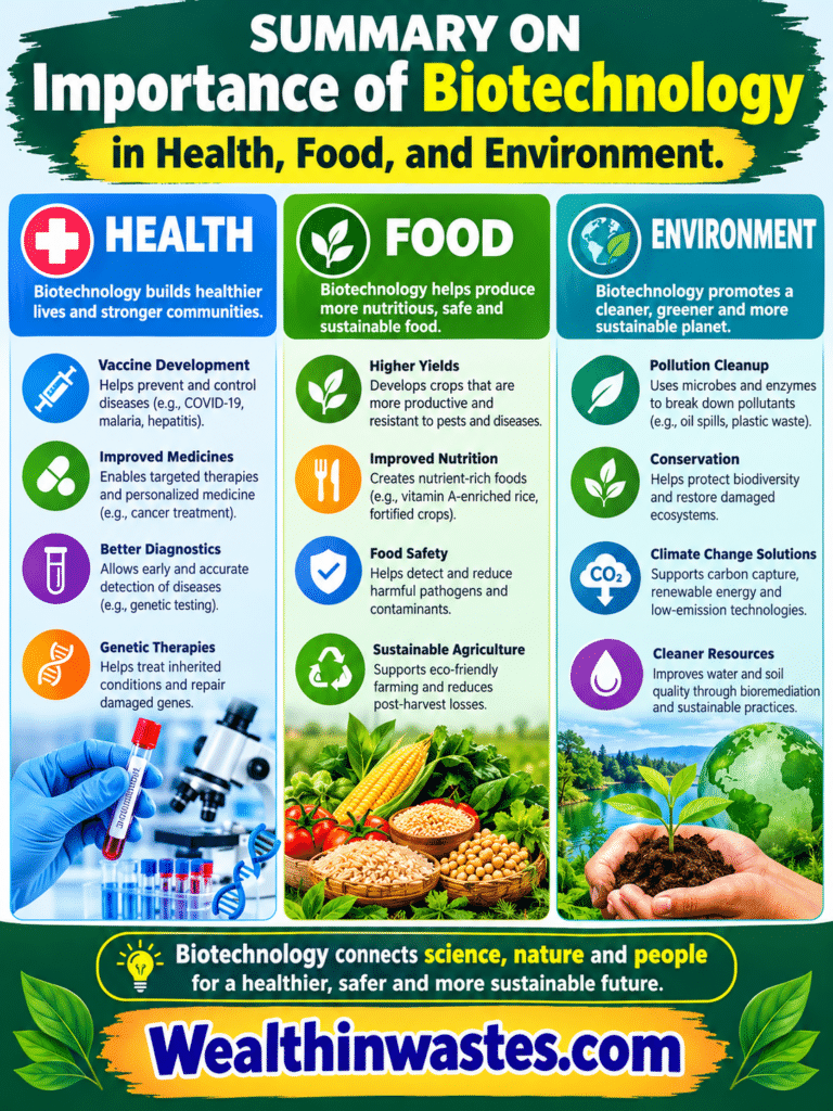 Importance de la Biotechnologie de la Santé, de l'Alimentation et de l'Environnement
