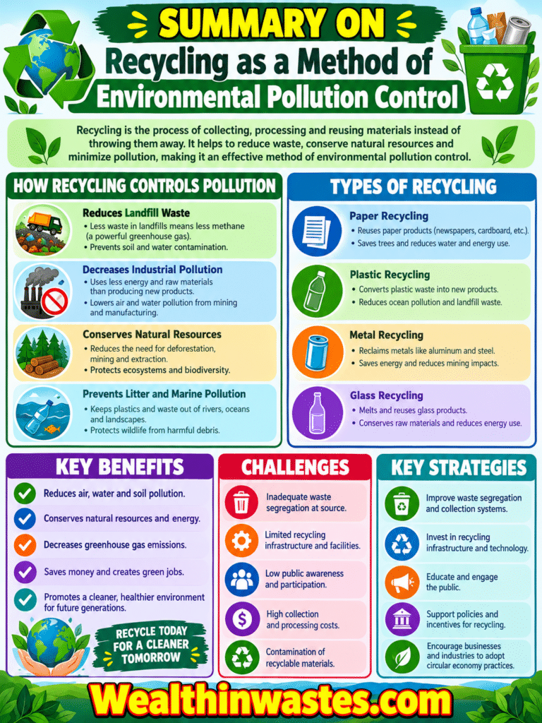 Le recyclage comme une Méthode de Contrôle de la Pollution Environnementale
