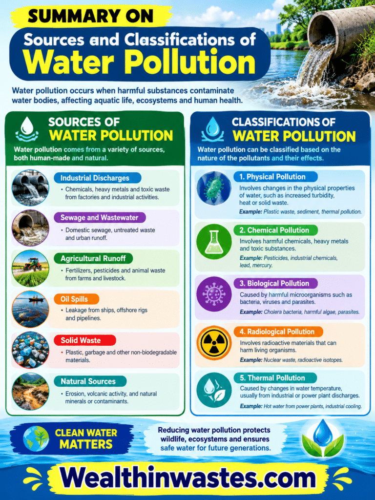 Les Sources et les Classifications de la Pollution de l'Eau